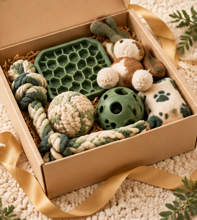 Illustrative lifestyle photo for Gift Sets dog enrichment products