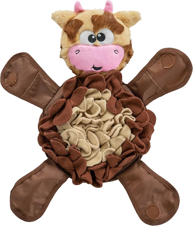Product image of Cow Snuffle Pal Plush Dog Toy, 13.4 Inches